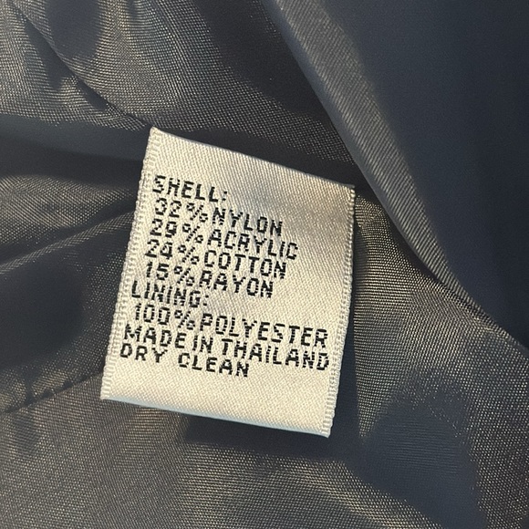 EUC Talbots Petite Women's 10 Nylon Acrylic Gold Black Button Down Blazer - Picture 6 of 8